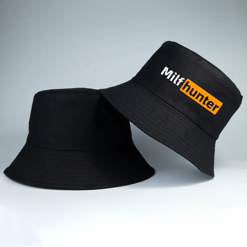 MILF Hunter Reversible Bucket Hat Adult Funny Streetwear Hip Hop Fisherman Cap Man Casual Daily Sun Beach Summer Panama Hats