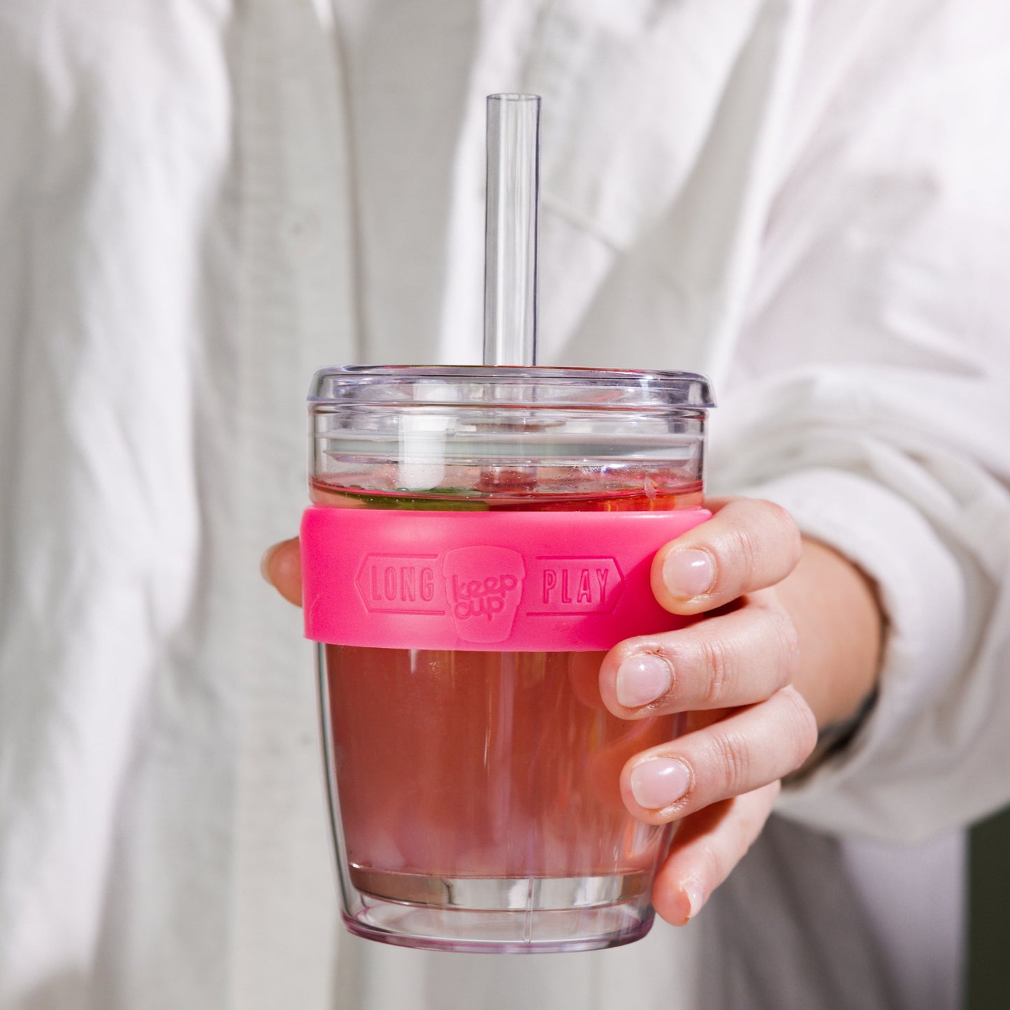 Cold Cup Longplay Boba - M 12oz | Flamingo