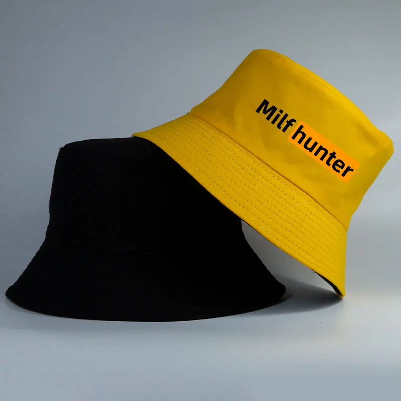 MILF Hunter Reversible Bucket Hat Adult Funny Streetwear Hip Hop Fisherman Cap Man Casual Daily Sun Beach Summer Panama Hats