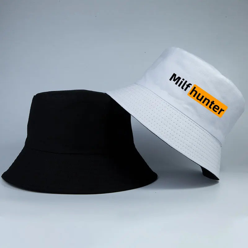 MILF Hunter Reversible Bucket Hat Adult Funny Streetwear Hip Hop Fisherman Cap Man Casual Daily Sun Beach Summer Panama Hats