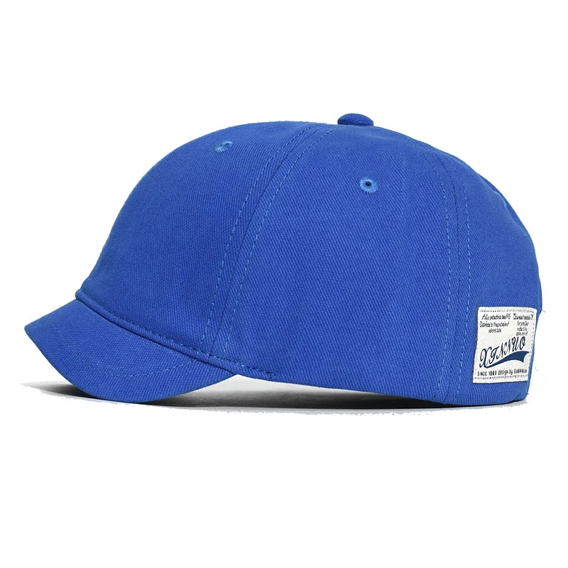 Short Brim Cotton Baseball Cap Men Women Casual Vintage Dad Hat Adjustable Trucker Style Low Profile Caps Nylon Fastener Tape