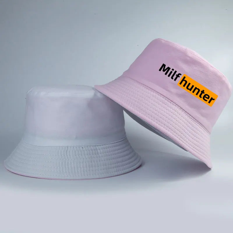 MILF Hunter Reversible Bucket Hat Adult Funny Streetwear Hip Hop Fisherman Cap Man Casual Daily Sun Beach Summer Panama Hats