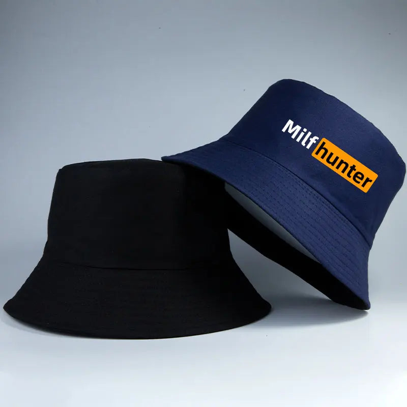 MILF Hunter Reversible Bucket Hat Adult Funny Streetwear Hip Hop Fisherman Cap Man Casual Daily Sun Beach Summer Panama Hats