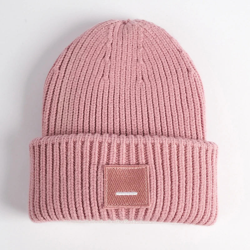 2025 New Winter Hats For Women Wool Blended Knit Wool Smiling Face Couple Cap Lady Thread Knitted Beanie Chapeau Warm Bonnet