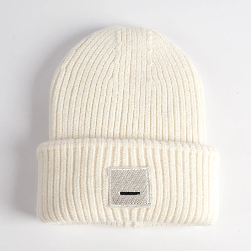 2025 New Winter Hats For Women Wool Blended Knit Wool Smiling Face Couple Cap Lady Thread Knitted Beanie Chapeau Warm Bonnet
